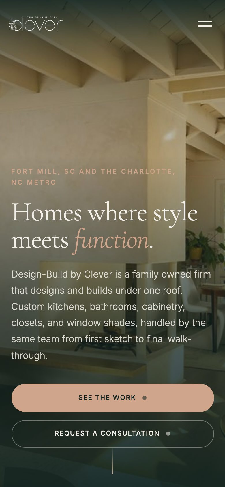 The new homepage on a phone